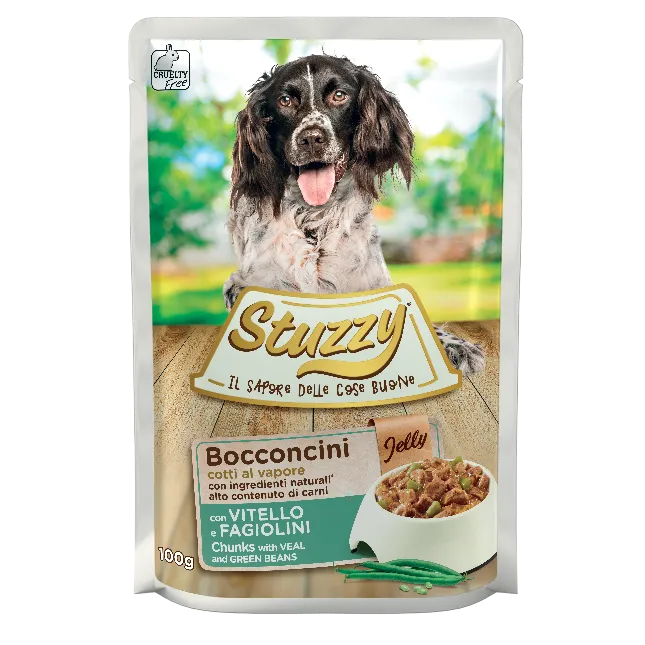 Stuzzy Bocconcini Vitello e Fagiolini 100g - Cibo Umido per Cani Stuzzy Bocconcini Vitello e Fagiolini 100g - Cibo Umido per Cani